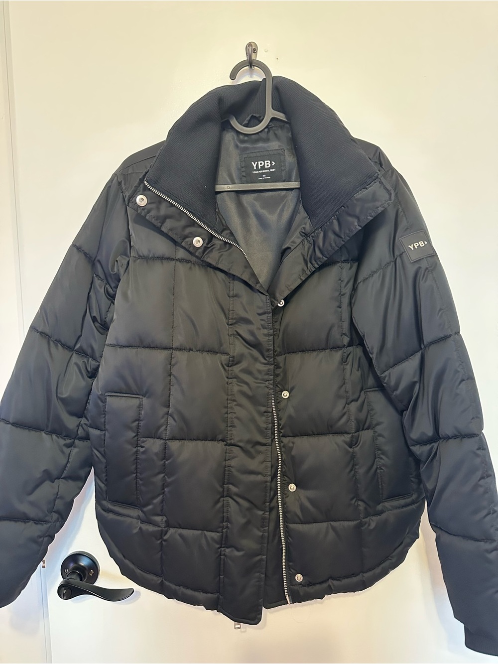 YPB Black Quilted Puffer Jacket